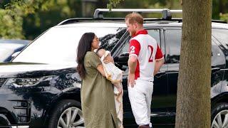 Archie cheers on Prince Harry, William at charity polo match