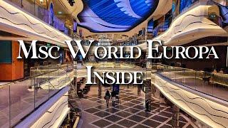 MSC World Europa Inside Walk - food, casino, panoramic views | 4K | PART 1