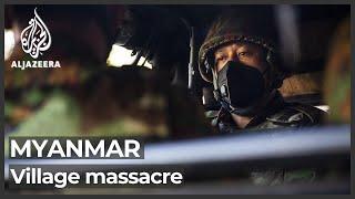 Video from Myanmar claims to show aftermath of a village massacre