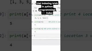 Python Programming negative indexing | Intelligence Logic #shorts #ai