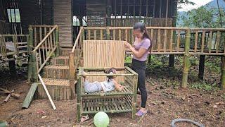 Build kitchen cupboards and windows from bamboo - single mother