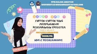 VIDEO PPL 4 PPG DALJAB KELAS 5  IPA MATERI FAKTOR YANG MEMPENGARUHI KESEIMBANGAN EKOSISTEM MODEL PBL