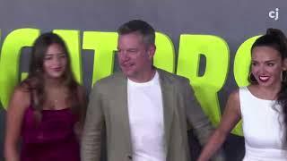 Matt Damon's wife and daughters join him, Casey Affleck and more at 'The Instigators' movie premiere