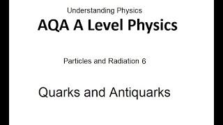 AQA A Level Physics: Quarks and Antiquarks