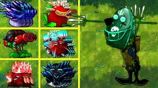 5 All Fusion Ultimate Plants Vs 1 Trident Nut Zombie - Who Will Win? PVZ 1 Fusion Challenge