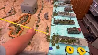 Operation Overlord war game in 54mm with Marx, Conti, BMC, MPC figures bolt action