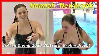 Women's Diving | Hannah Newbrook | British Diving 2023 | Platform Prelims Digest #sports  #diving