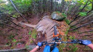 Riding The Most Technical Bike Trails Blind With Zero Dabs | Mountain biking Mammoth SDM Quebec