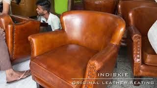 INDISKIE ART DECO LEATHER FURNITURE RESTAURANT SEATING SOFA REST CHAIR CAFE BAR & PUB