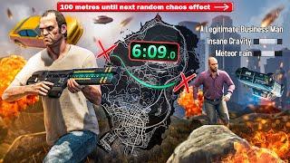 Every *100* Metres Causes Random CHAOS Effect! Can I Cross GTA 5? #1