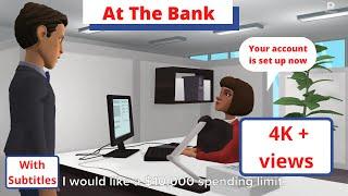 Conversation Between Bank Clerk and Customer || Easy English Conversation