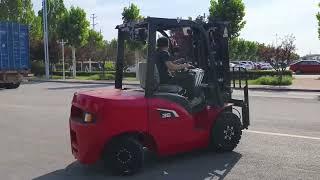 China 3t diesel forklift Kubota Euro 5, EPA approved engine, triplex mast#forkliftsales, #forklift