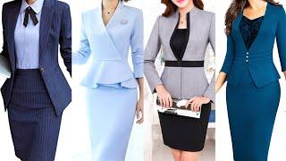 New elegant fashion professional women skirts suits/girls enterprises fit garment coats designs2022