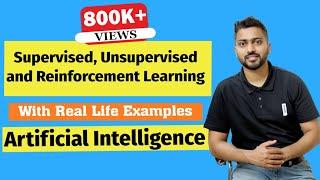 Supervised, Unsupervised and Reinforcement Learning in Artificial Intelligence in Hindi