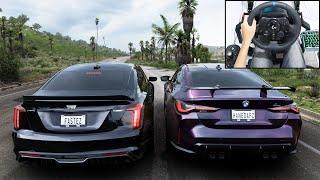 BMW M4 Competition & Cadillac CT5-V Blackwing - Forza Horizon 5 | Logitech g923 gameplay