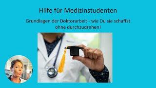 Hilfe für Medizinstudenten: So schreibst du deine Doktorarbeit richtig ohne zu verzweifeln - Teil 1!