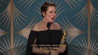[HD] Olivia Colman Wins Best Actress | 2019 Golden Globes