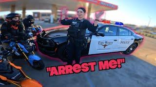 Asking to be arrested...  - Dallas Fort Worth Mini Moto Ride!