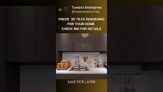 FREE!!! 3D HOME RENDER FOR YOU | Kitchen Wall Tiles Interior | Kitchen Backsplash Tiles | 2 June
