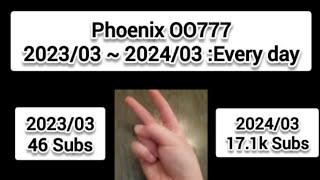 Phoenix OO777 - From 46 to 17.1k :Every day (2023/03/01 ~ 2024/03/01)