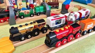 Brio Mighty Red & Gold Locomotive Train | Build & Play With Wooden Train Tracks For Toddlers
