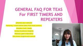 #ATITEAS #ATITEASFAQ #STUDYTIPS #2021ATITEAS GENERAL FAQ FOR ATI TEAS 2021 w/ Study Resources & Tips