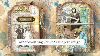 Accordion Tag Junk Journal Flip Through Inspired by @ShabbySoul-Suzy