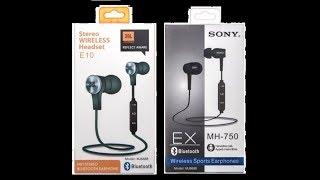 UNBOXING : BLUETOOTH HEADSET / JBL / SONY / JBL E10 / SONY MH-750 / MJ6688