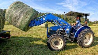 Hauling 5x5 Round Bales with the Chevy K2500