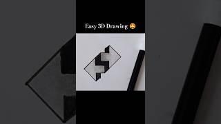 Easiest 3D Drawing | 3D Trick Art  #shorts