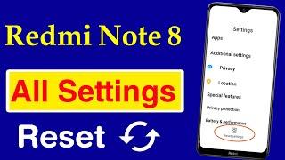 How to Reset Settings in Redmi Note 8 | Redmi Note 8 Settings Reset Kaise Kare