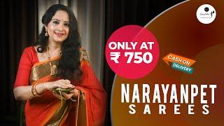 Narayanpet Pure Cotton Sarees | Only at Rs.750 | COD Available | Summer Cool Sarees |