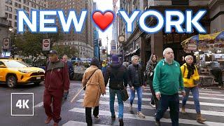 New York City Holiday Walk  USA Walking Tour 4k