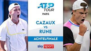 Cazaux  vs. Rune  - Achtelfinale | Rolex Paris Masters 2024 | Highlights - Sky Sport Tennis