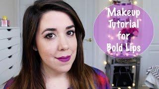 Makeup Tutorial for Bold Lips (All Drugstore)