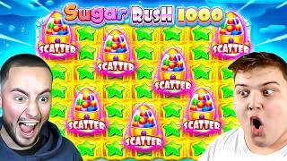 WE FINALLY HIT A RETRIGGER ON SUGAR RUSH.. AND IT PAID!!