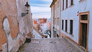 Picturesque MORNING WALK in Old PRAGUE - Cozy Cobbled Streets - Relaxing Ambience 4k HDR ASMR