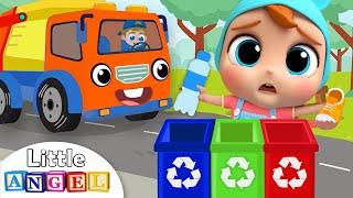 Garbage Truck Helps Us Clean Up Trash | Little Angel Nursery Rhymes & Kids Songs