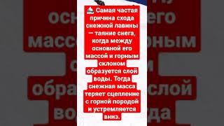  Самая частая причина схода снежной лавины — таяние снега