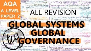 Global Systems Global Governance - AQA A Level Geography - Full Topic Revision