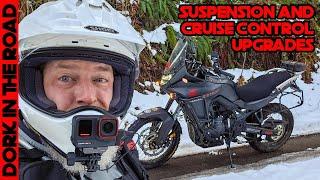 Honda Transalp 750 Suspension and Cruise Control Upgrades + Snowy Field Test