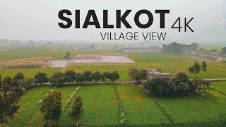 Sialkot Village Near Border Aerial View | Pakistan Indian Border | Drone 4K