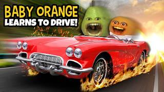 BABY ORANGE learns to DRIVE! (Annoying Orange)