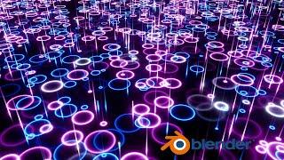 Neon Color Rain | Blender animation