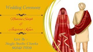 Wedding Ceremony || Naman Singh & Jaspreet Kaur || Live By :- Singla Studio Cheeka 90342-77709