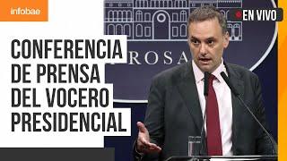 Conferencia de prensa del vocero presidencial, Manuel Adorni (06/08/2024)