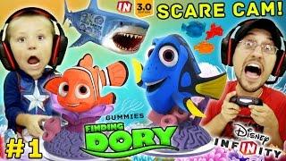 FINDING DORY Shark Scare Cam!  Disney Infinity 3.0 Movie Playset Part 1 w/ Gummies (FGTEEV Gameplay)