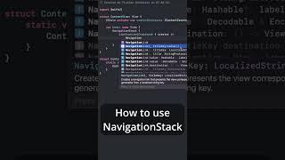 NavigationStack is so easy to use #shorts #swiftui #learnswiftui #xcode #appledeveloper #navigation