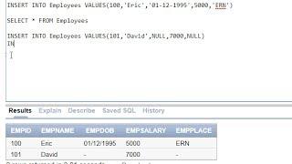 Oracle Tutorial - Insert into a table in different ways