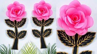 Best paper craft for home decoration | Rose wall hanging craft | Diy Paper flower wall decoration